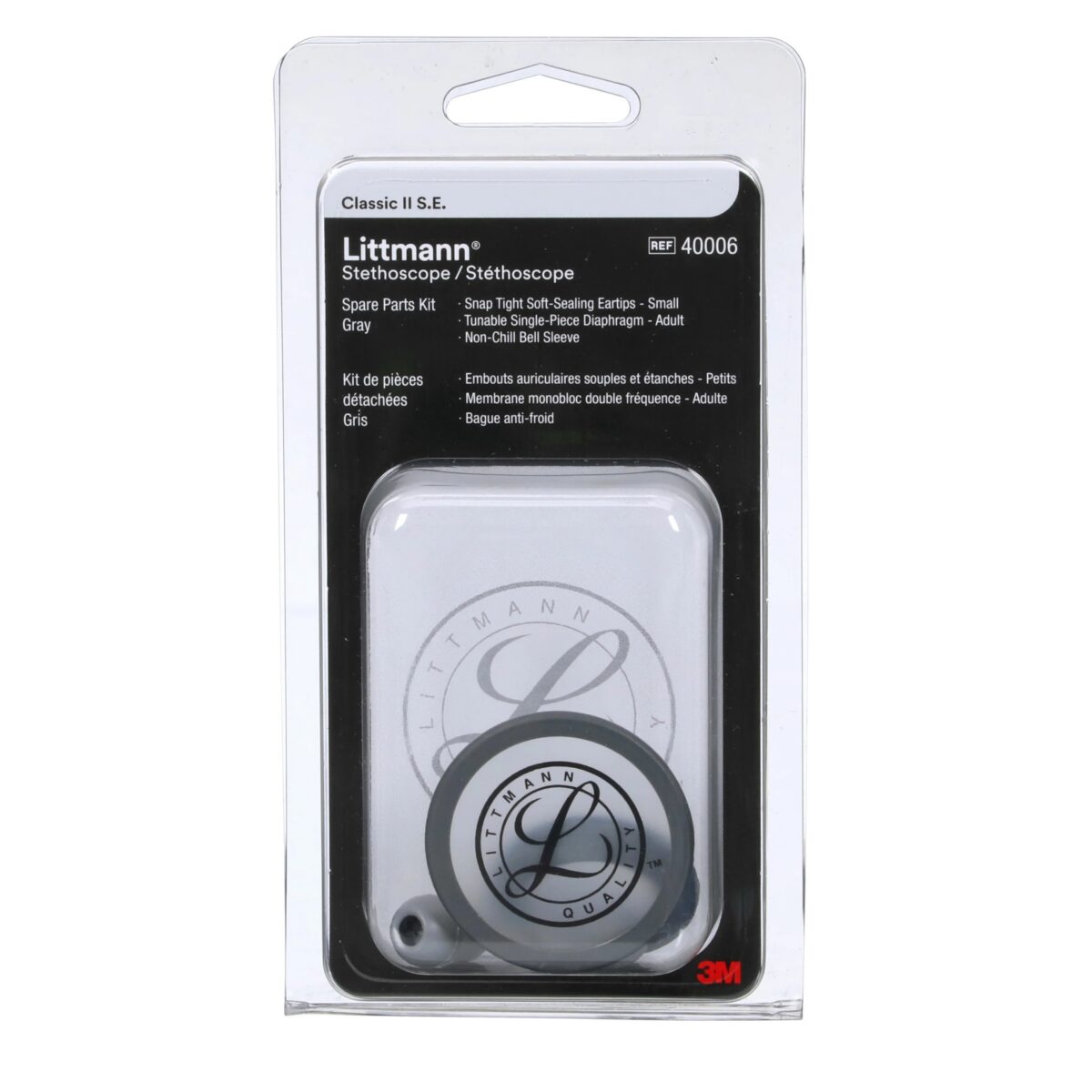 3M Littmann Classic II Spare Parts Kit, Gray, 40006 – Student