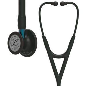 6201 3M Littmann Cardiology IV Diagnostic Stethoscope, Black and Black w/Blue Stem (27″)