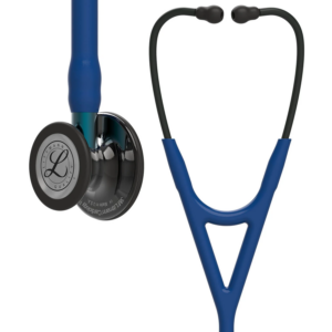 6202 3M Littmann Cardiology IV Diagnostic Stethoscope, Navy and High Polish Smoke w/Blue Stem(27″)