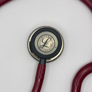 MIS-ENGRAVED 5864 3M Littmann Classic III Monitoring Stethoscope, Burgundy and Champagne (27″), 5864-MIS1