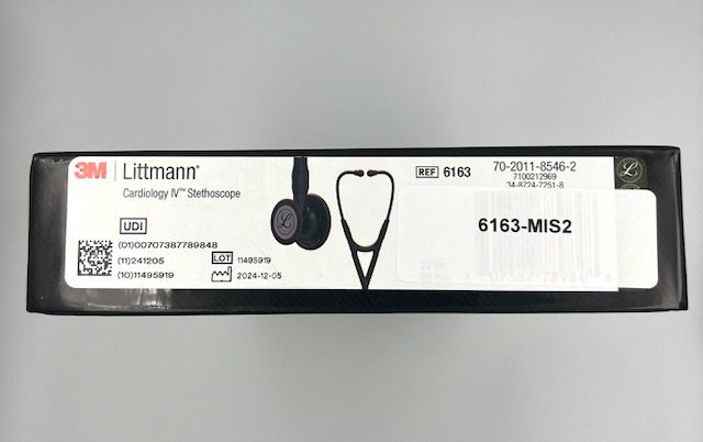 MIS-ENGRAVED 6163 3M Littmann Cardiology IV Diagnostic Stethoscope, All Black Edition (27″), 6163-MIS2 - Image 3