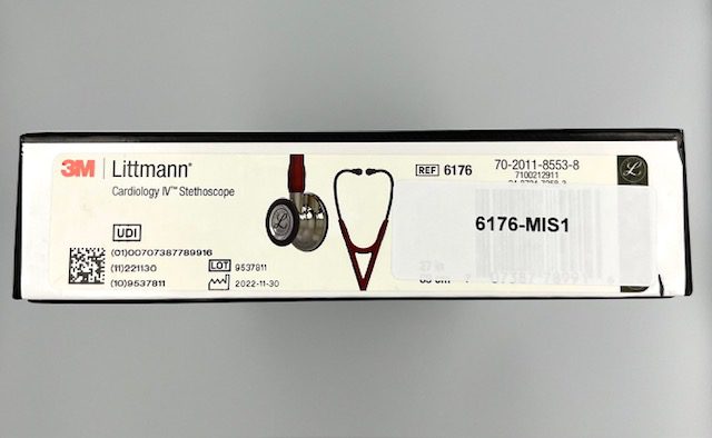 MIS-ENGRAVED 6176 3M Littmann Cardiology IV Diagnostic Stethoscope, Burgundy and Champagne (27″), 6176-MIS1 - Image 3