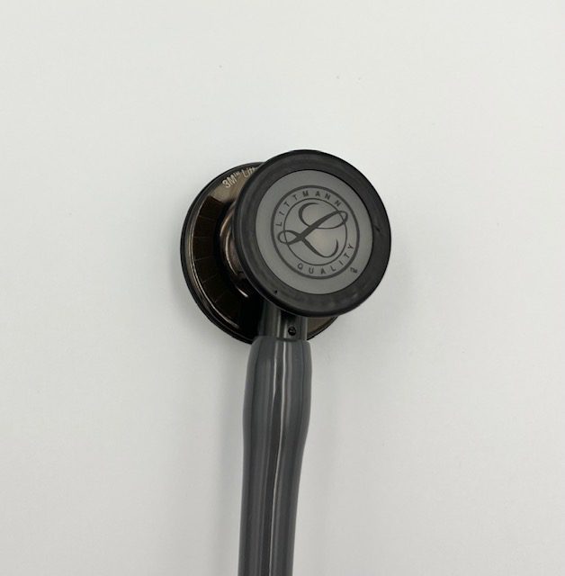 MIS-ENGRAVED 6238 3M Littmann Cardiology IV Diagnostic Stethoscope, Caribbean Blue and High-Polish Smoke w/Mirror Stem (27″), 6238-MIS1 - Image 2