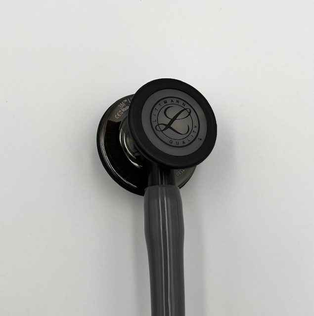 MIS-ENGRAVED 6238 3M Littmann Cardiology IV Diagnostic Stethoscope, Caribbean Blue and High-Polish Smoke w/Mirror Stem (27″), 6238-MIS2 - Image 2