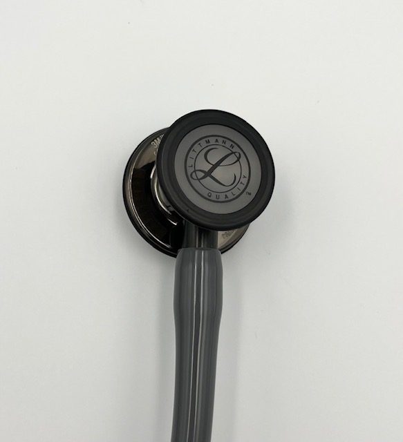 MIS-ENGRAVED 6238 3M Littmann Cardiology IV Diagnostic Stethoscope, Caribbean Blue and High-Polish Smoke w/Mirror Stem (27″), 6238-MIS3 - Image 2