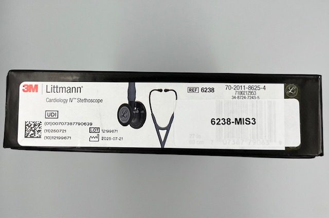 MIS-ENGRAVED 6238 3M Littmann Cardiology IV Diagnostic Stethoscope, Caribbean Blue and High-Polish Smoke w/Mirror Stem (27″), 6238-MIS3 - Image 3