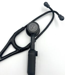 MIS-ENGRAVED 8480 3M Littmann CORE Digital Stethoscope, Black  (27″), 8480-MIS1