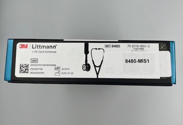 MIS-ENGRAVED 8480 3M Littmann CORE Digital Stethoscope, Black (27″), 8480-MIS1 - Image 3