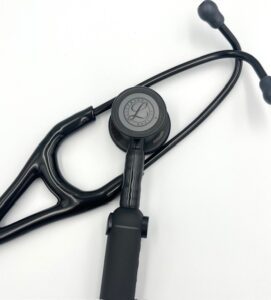 MIS-ENGRAVED 8480 3M Littmann CORE Digital Stethoscope, Black  (27″), 8480-MIS2