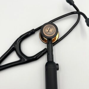 MIS-ENGRAVED 8870 3M Littmann CORE Digital Stethoscope, Black and Copper (27″), 8870-MIS1